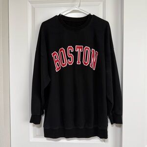 Boston Black Crewneck Sweatshirt Womens Large